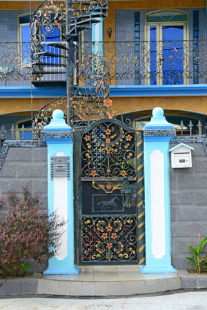 Mahebourg, Republic of Mauritius - July 28 2014: the picturesque seaside cityのeditorial素材