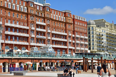 Brighton, England - June 04 2023: the seaside,のeditorial素材