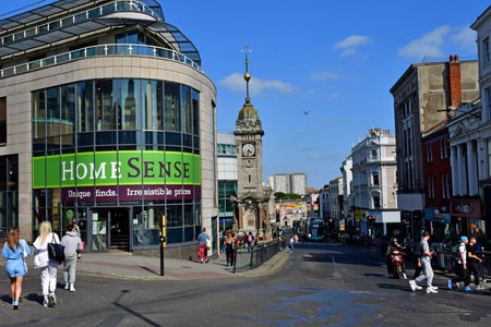 Brighton, England - June 04 2023: the city centerのeditorial素材
