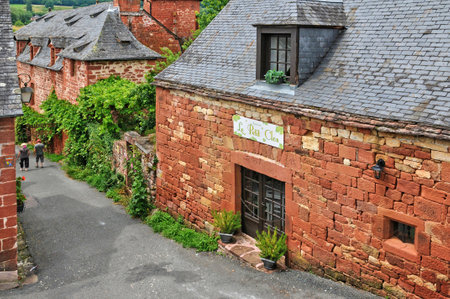 Collonges la Rouge, France - August 18, 2024: the picturesque old villageのeditorial素材