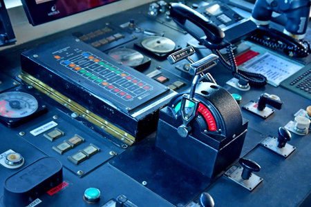 La Palma, Canary Islands - March 15 2024: wheelhouse of a cruise boatのeditorial素材