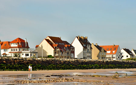 Wissant; France - May 10 2024: the seaside resort cityのeditorial素材