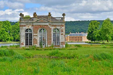 Dampierre; France - July 10 2024: the classical castleのeditorial素材