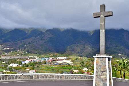 La Palma, Canary Islands - March 15 2024: the landscape view from the Mirador de la Conceptionのeditorial素材