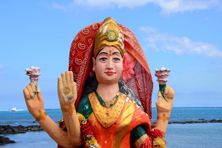 Grand Baie, Republic of Mauritius - July 28, 2014: the picturesque Pointe aux Canonniersのeditorial素材