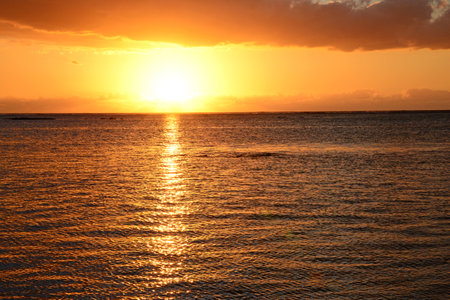 Grand Baie, Republic of Mauritius - July 28 2014: the picturesque seaside cityのeditorial素材