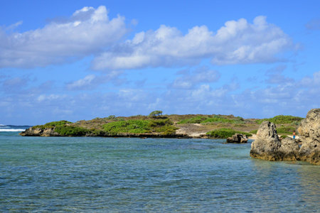 Mahebourg, Republic of Mauritius - July 28 2014: the picturesque seaside cityのeditorial素材