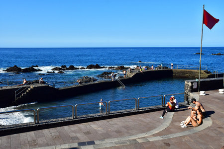 Tenerife, Canary Islands - March 15 2024: the city of Puerto de la Cruzのeditorial素材