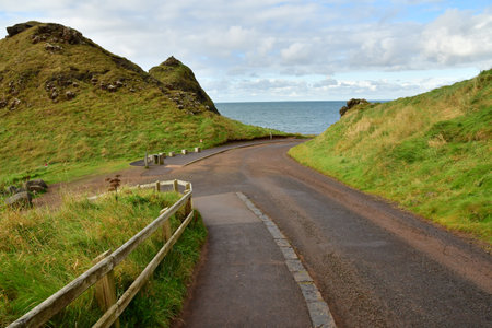 Bushmills, Northern Ireland - September 15 2022: the Giant's Causewayの写真素材