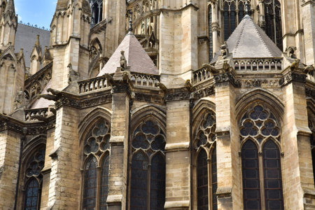 Amiens; France - June 20 2024: the Notre Dame cathedral, the biggest of Franceのeditorial素材