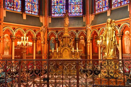 Amiens; France - June 20 2024: the Notre Dame cathedral, the biggest of Franceのeditorial素材