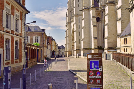 Amiens; France - June 20 2024: the city centerのeditorial素材