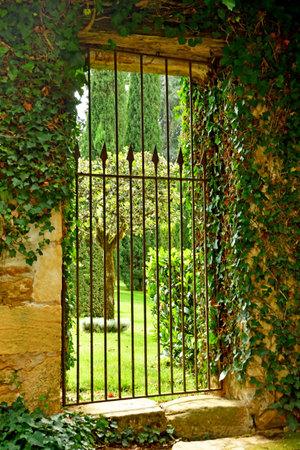 Salignac Eyvigues; France - October 7 2023: the picturesque Eyrignac manor gardensのeditorial素材