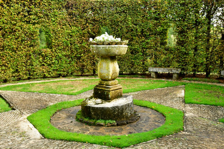 Salignac Eyvigues; France - October 7 2023: the picturesque Eyrignac manor gardensのeditorial素材