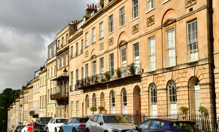 Bath; England - May 30 2024: the picturesque city centerのeditorial素材
