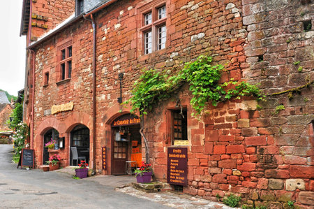 Collonges la Rouge, France - August 18, 2024: the picturesque old villageのeditorial素材