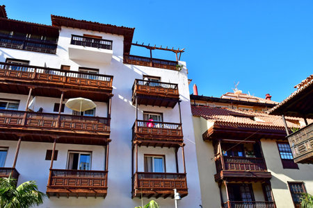 Tenerife, Canary Islands - March 15 2024: the city of Puerto de la Cruzのeditorial素材