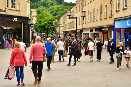 Bath; England - May 30 2024: the picturesque city centerのeditorial素材