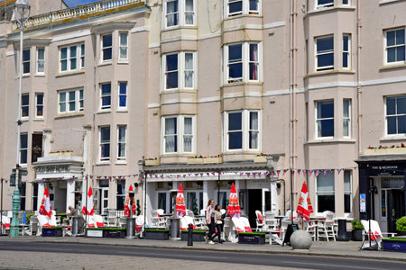 Brighton, England - June 04 2023: restaurant bar on the seaside,のeditorial素材