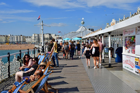 Brighton, England - June 04 2023: the Brighton Palace Pierのeditorial素材