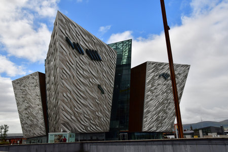 Belfast; Northern Ireland - September 15 2022: the Titanic Belfast museumのeditorial素材