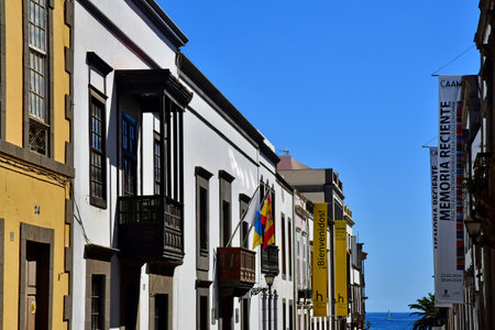 Gran Canaria, Canary Islands - March 15 2024: the picturesque old city of Las Palmas de Gran Canariaのeditorial素材