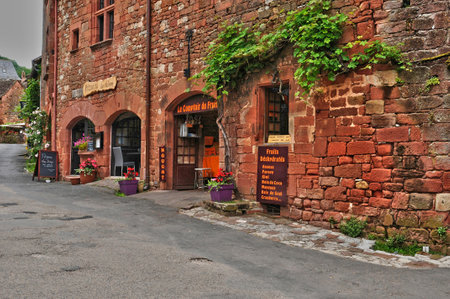 Collonges la Rouge, France - August 18, 2024: the picturesque old villageのeditorial素材