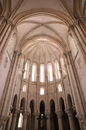Alcobaca, Portugal - July 3 2010: the picturesque Alcobaca monastery established in 1153のeditorial素材