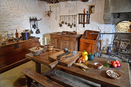 Saint-Malo; France - July 30 2023: the Limoelou manor, the Jacques Cartier houseのeditorial素材