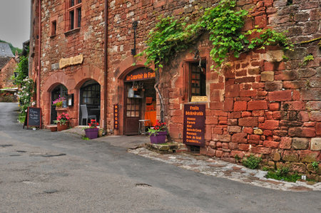 Collonges la Rouge, France - August 18, 2024: the picturesque old villageのeditorial素材