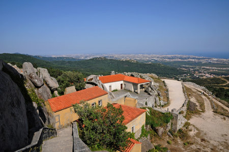 Peninha, Portugal - July 3 2010: the picturesque villageのeditorial素材