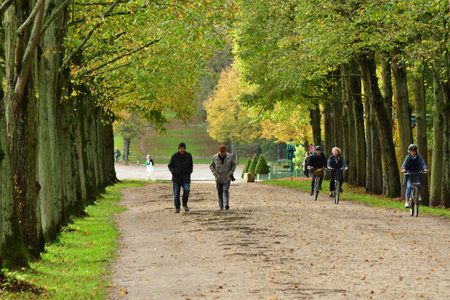 Versailles; France - October 27 2023: the castle parkのeditorial素材