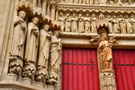 Amiens; France - June 20 2024: the Notre Dame cathedral, the biggest of Franceのeditorial素材