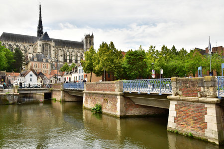 Amiens; France - June 20 2024: the city centerのeditorial素材