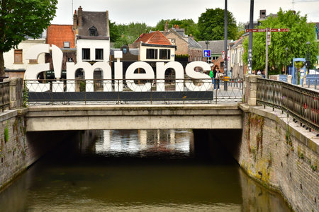 Amiens; France - June 20 2024: the city centerのeditorial素材