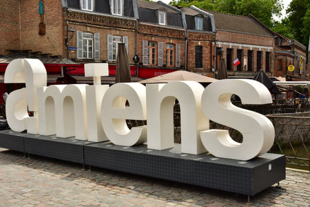 Amiens; France - June 20 2024: the city centerのeditorial素材