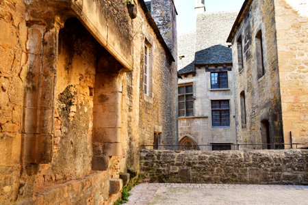 Sarlat la Caneda; France - October 7 2023: the picturesque old cityのeditorial素材