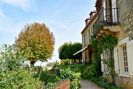 Domme; France - October 7 2023: the picturesque old bastideのeditorial素材