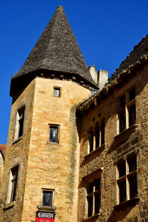 Sarlat la Caneda; France - October 7 2023: the picturesque Gisson manorのeditorial素材