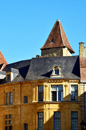 Sarlat la Caneda; France - October 7 2023: the picturesque old cityのeditorial素材