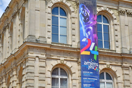 Amiens; France - June 20 2024: the city hallのeditorial素材