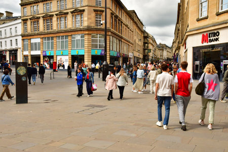 Bath; England - May 30 2024: the picturesque city centerのeditorial素材
