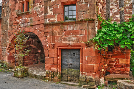 Collonges la Rouge, France - August 18, 2024: the picturesque old villageのeditorial素材