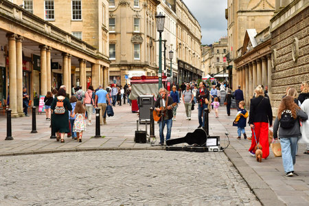 Bath; England - May 30 2024: the picturesque city centerのeditorial素材
