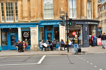 Bath; England - May 30 2024: the picturesque city centerのeditorial素材