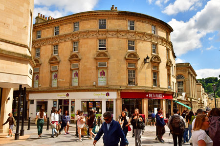 Bath; England - May 30 2024: the picturesque city centerのeditorial素材