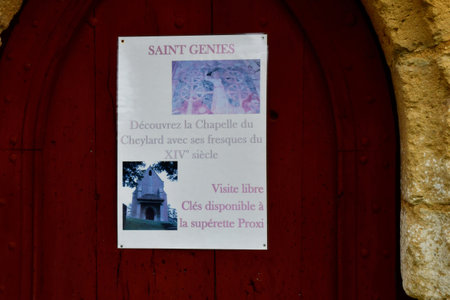 Saint Genies; France - October 7 2023: the Cheylard chapelのeditorial素材