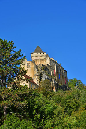 Castelnaud la Chapelle; France - October 7 2023: the picturesque old castleのeditorial素材