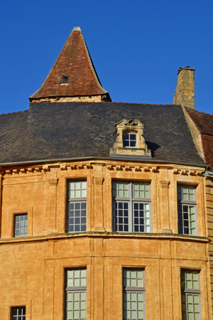 Sarlat la Caneda; France - October 7 2023: the picturesque old cityのeditorial素材
