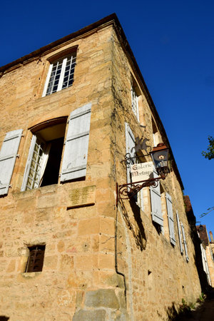 Sarlat la Caneda; France - October 7 2023: the picturesque old cityのeditorial素材